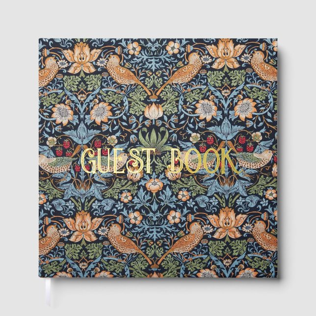 Strawberry Thieves  Foil Guest Book (Front)