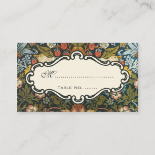 Strawberry Thieves Vintage Wedding Set Place Card