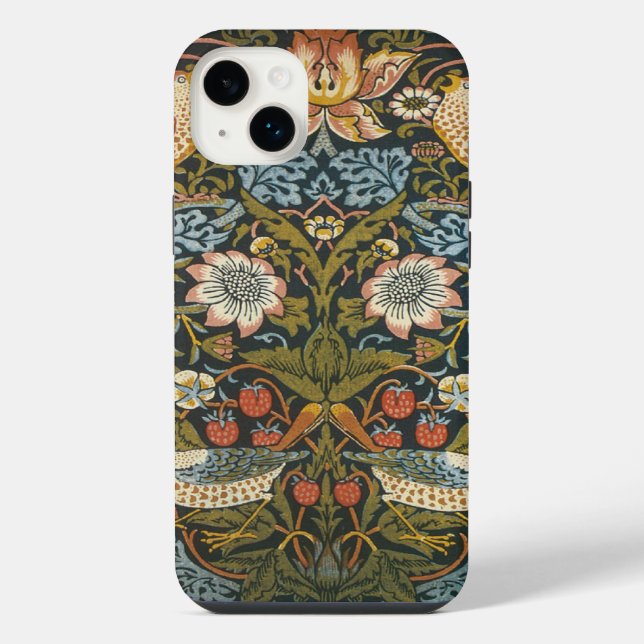 Strawberry Thieves William Morris Antique Pattern Iphone Case (Back)