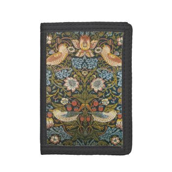 Strawberry Thieves William Morris Antique Pattern Tri-fold Wallet by InvitationCafe at Zazzle
