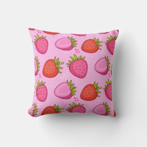 Strawberry Throw Pillow