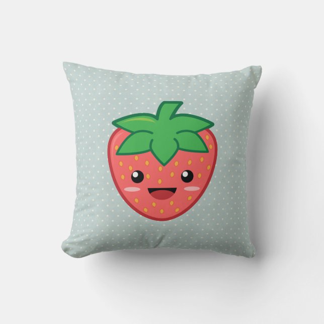Strawberry Throw Pillow (Front)