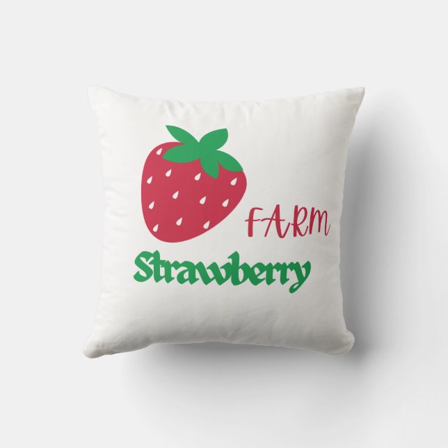 Strawberry Throw Pillow (Back)