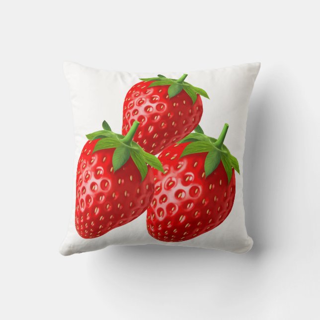Strawberry Throw Pillow (Back)