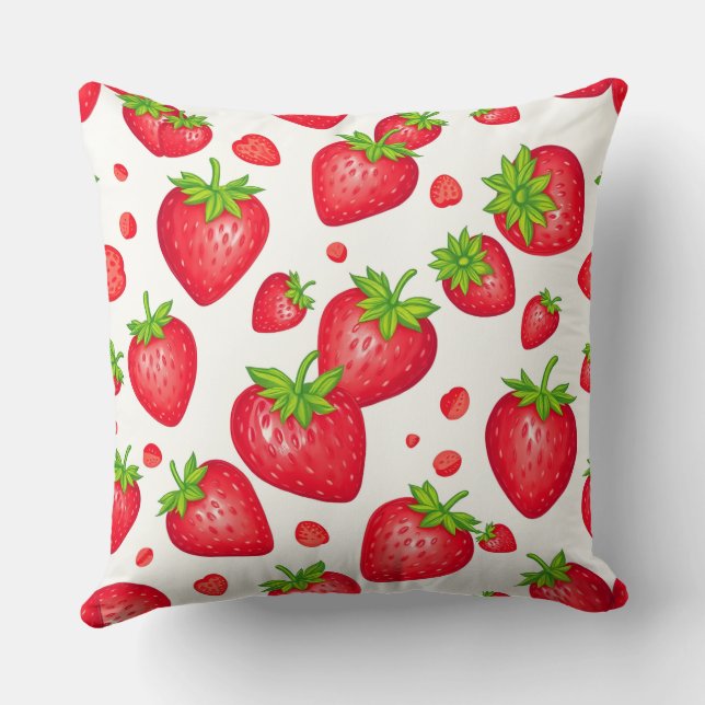 Strawberry Throw Pillow (Back)