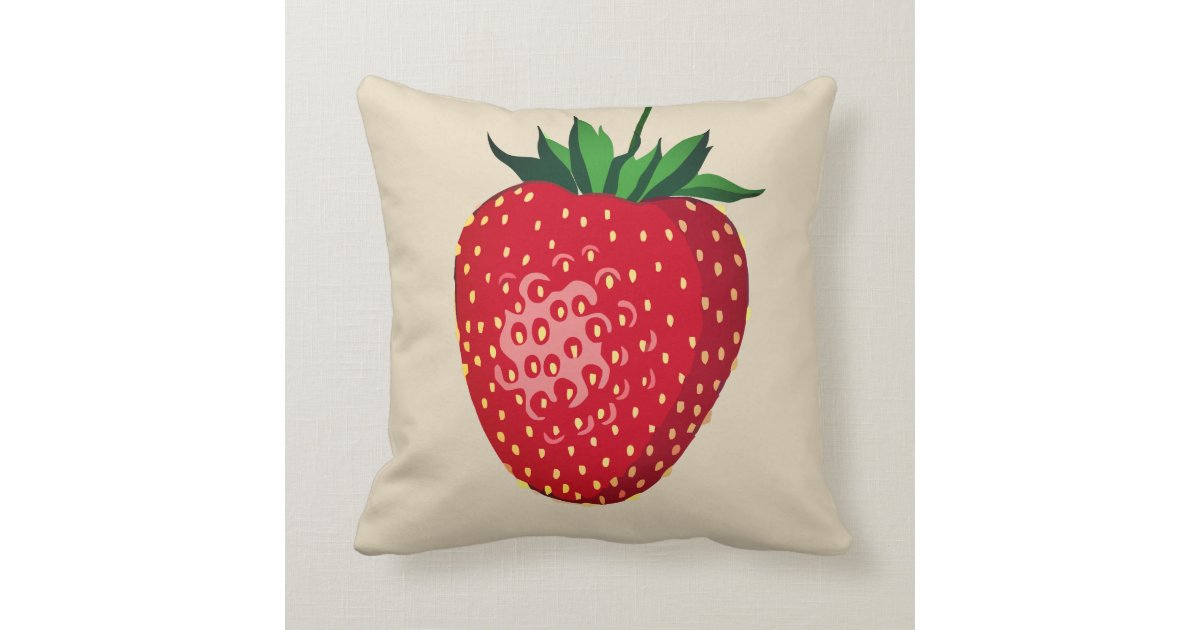 strawberry throw pillow