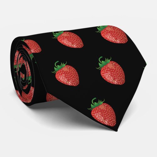 Strawberry  Tie  Black