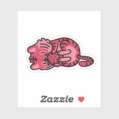 Strawberry Tiger Sticker ver1