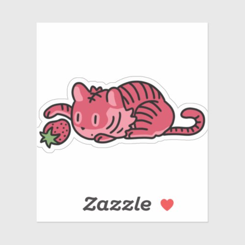 Strawberry Tiger Sticker ver5