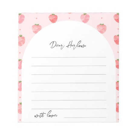 Strawberry Time Capsule Notepad