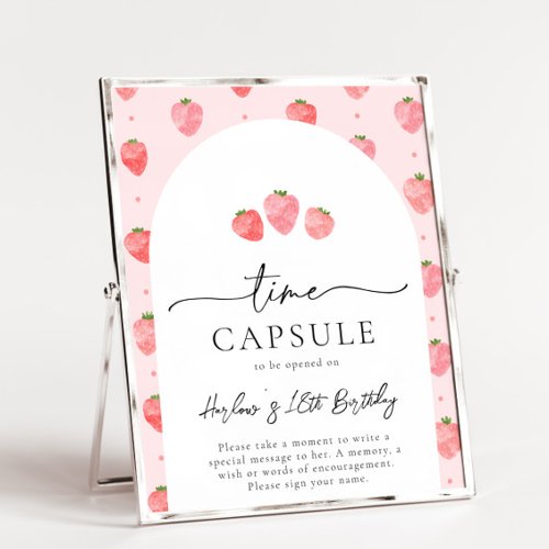 Strawberry Time Capsule Sign