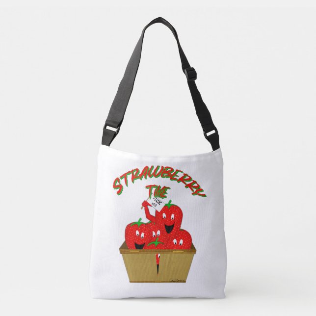 Strawberry Time! Crossbody Bag (Front)