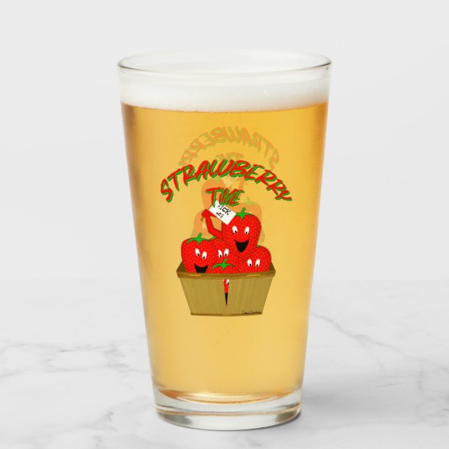 Strawberry Time! Glass (Back Filled)