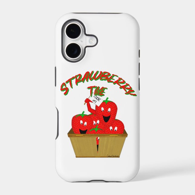 Strawberry Time! Iphone Case (Back)