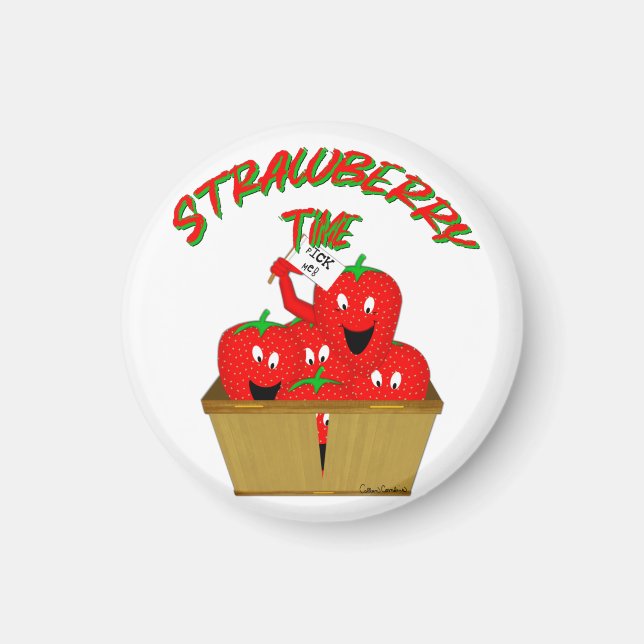 Strawberry Time! Magnet (Front)