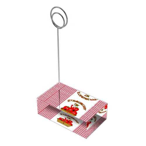 Strawberry Time Place Card Holder