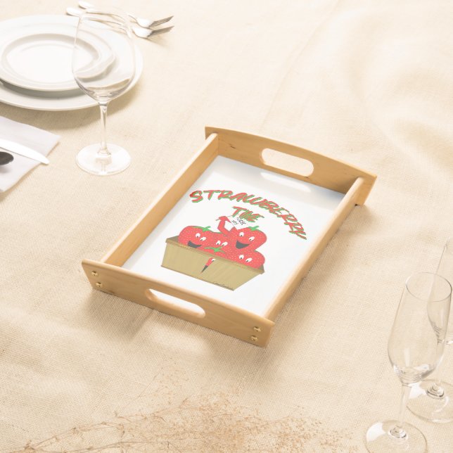 Strawberry Time! Serving Tray (Front)
