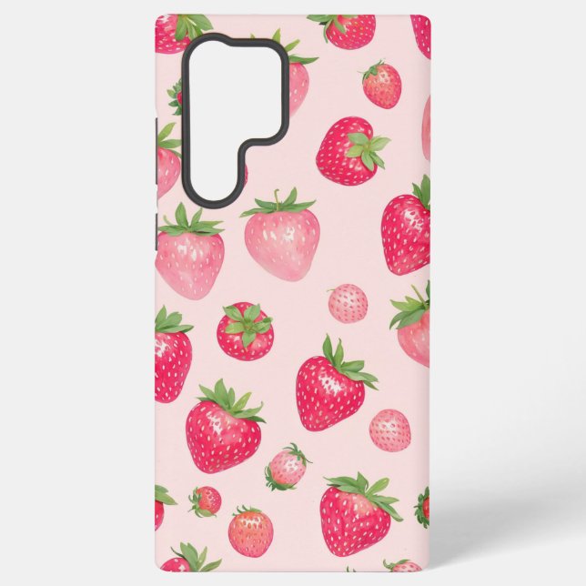 Strawberry Time Sweet Berry Pattern Phone Case (Back)