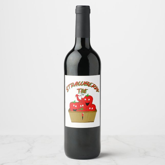 Strawberry Time! Wine Label (Front)