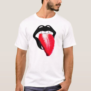 Strawberry tongue-pull T-Shirt