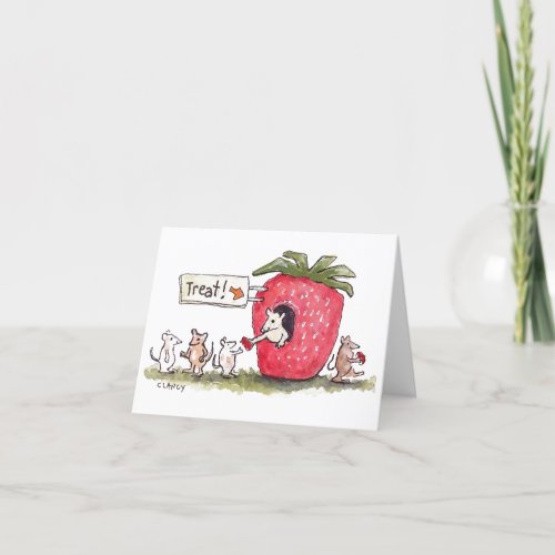 Strawberry Treats Forever blank card