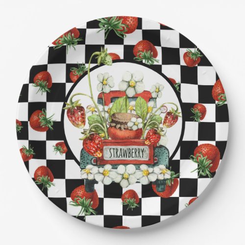 Strawberry Truck Paper Plates