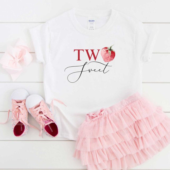 Strawberry two sweet birthday toddler t-shirt (Creator Uploaded)