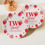 Strawberry Two Sweet Pink Red 2nd Birthday Party Paper Plates<br><div class="desc">This is a Strawberry Two Sweet Pink Red 2nd Birthday Party Paper Plates!</div>