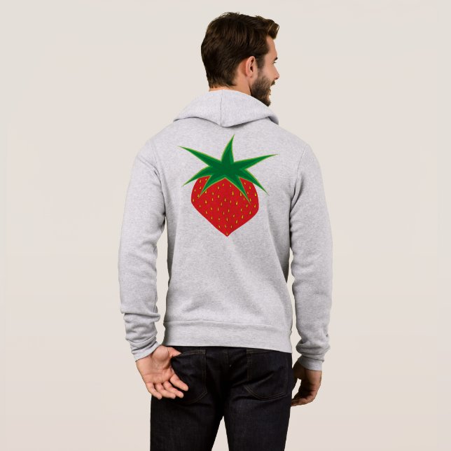 Strawberry Unisex Zip Hoodie (Back Full)