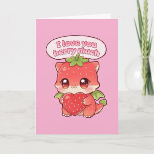Strawberry Valentine  Holiday Card