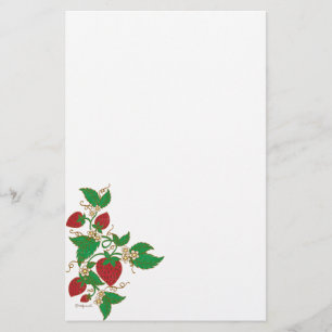 Strawberry Vine Notepaper Stationery