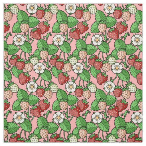 Strawberry Vine Pattern Fabric