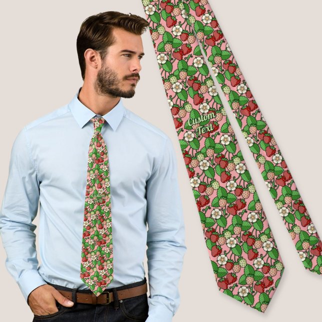 Strawberry Vine Pattern Neck Tie (Creator Uploaded)