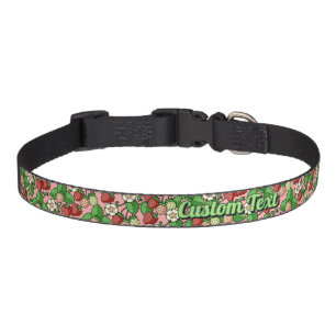 Strawberry Vine Pattern Pet Collar