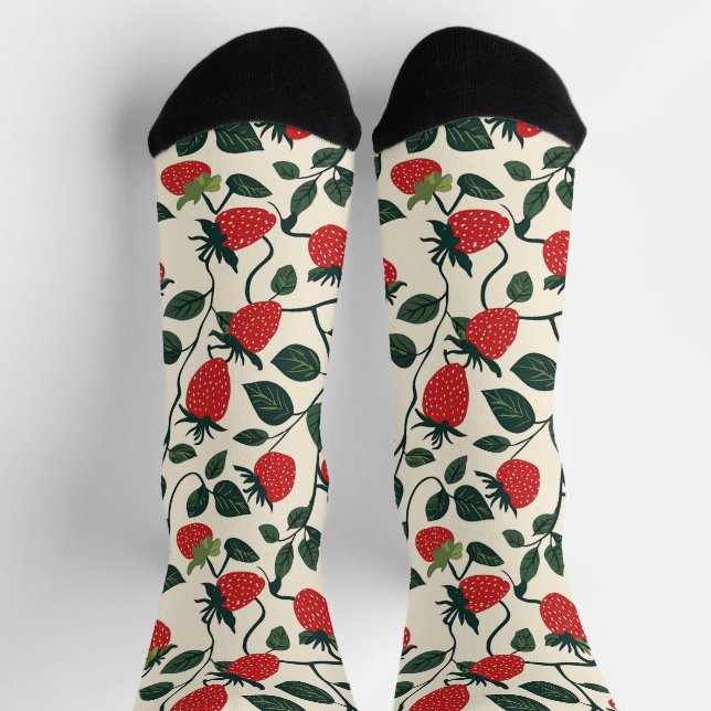Strawberry Vine Pattern Socks (Top)