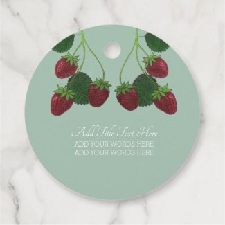 Strawberry Vine Personalized Favor Tags