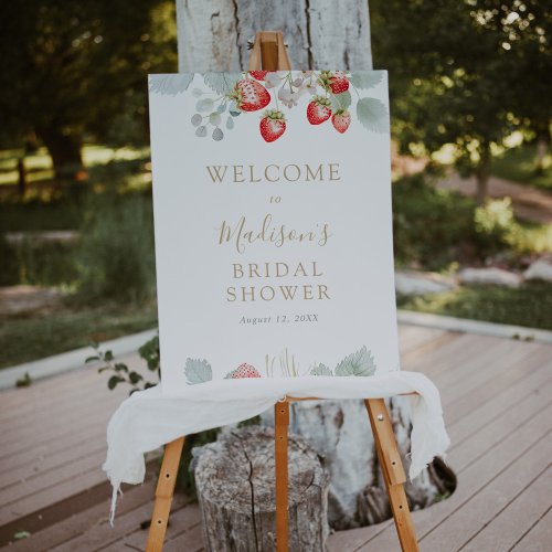 Strawberry Vines Bridal Shower Welcome Sign