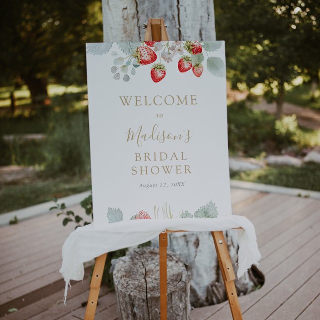 Strawberry Vines Bridal Shower Welcome Sign (Creator Uploaded)