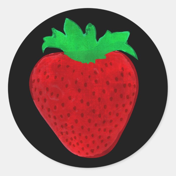 Strawberry Vintage Look Stickers