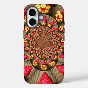 STRAWBERRY VINTAGE RED AND YELLOW iPhone 16 CASE