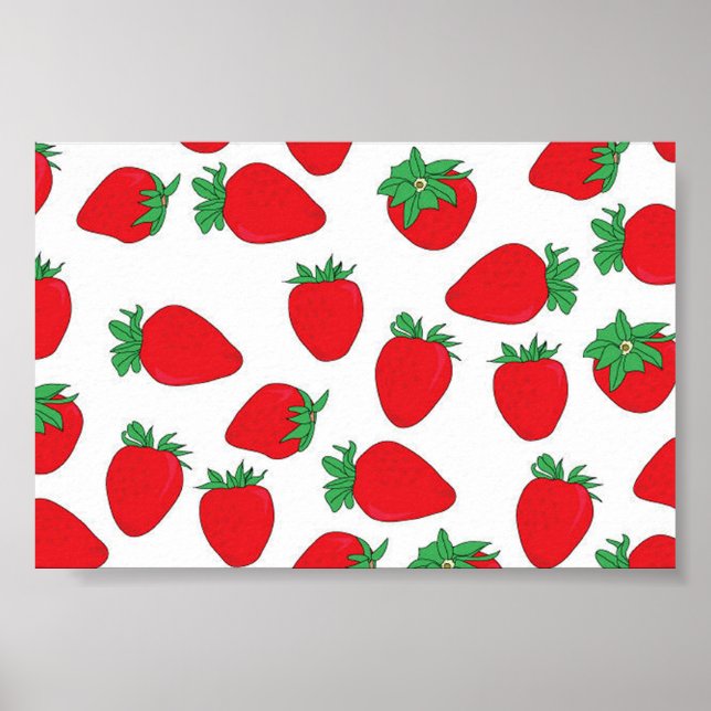 Strawberry Wallpaper Poster (Front)