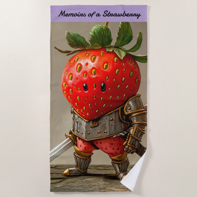 Strawberry Warrior Beach Towel (Front)