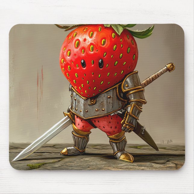 Strawberry Warrior Mouse Pad (Front)
