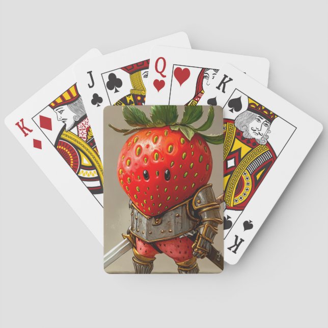 Strawberry Warrior Poker Cards (Back)