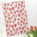 Strawberry Watercolor Kitchen Towel<br><div class="desc">Sweet,  fresh and fruity watercolor strawberry design. Original art by Nic Squirrell</div>