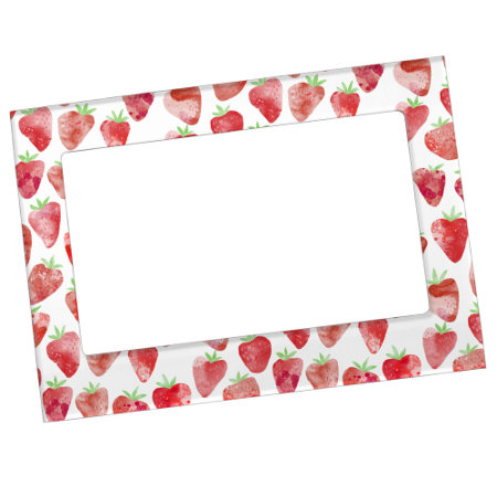 Strawberry Watercolor Magnetic Frame