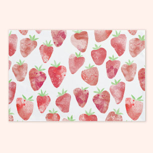 Strawberry Watercolor Pillow Case