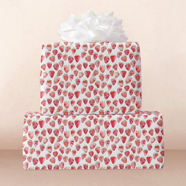 Strawberry Watercolor Wrapping Paper (Creator Uploaded)