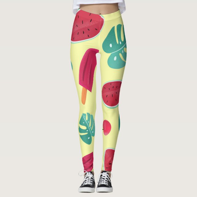 Strawberry Watermelon  Leggings (Front)