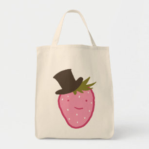 Strawberry Wearing A Top Hat Tote Bag
